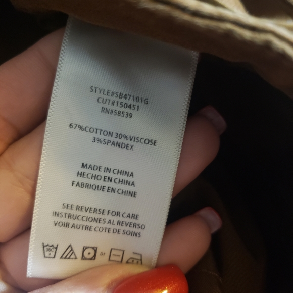 Kut From The Kloth Pants Dark Caramel Reese High Rise Tie Waist Utility Straight - Picture 4 of 5